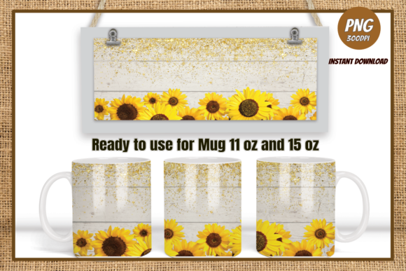Download Sunflowers Sublimation Coffee Mug - Sunflowers Collection