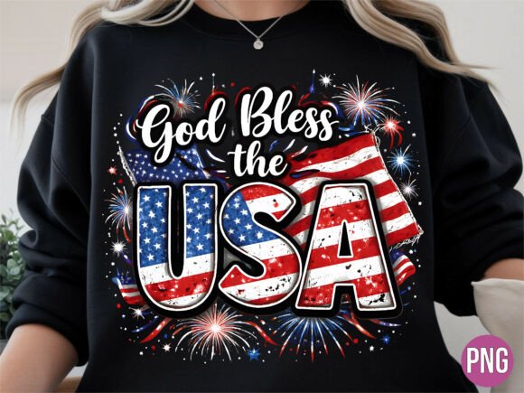 Download God Bless the USA Patriotic Flag PNG - Flag png Collection
