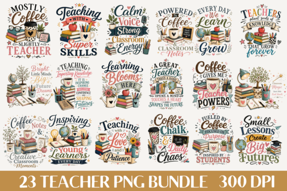 Download Teacher PNG Bundle, Teacher Coffee Png - Premium Bundle