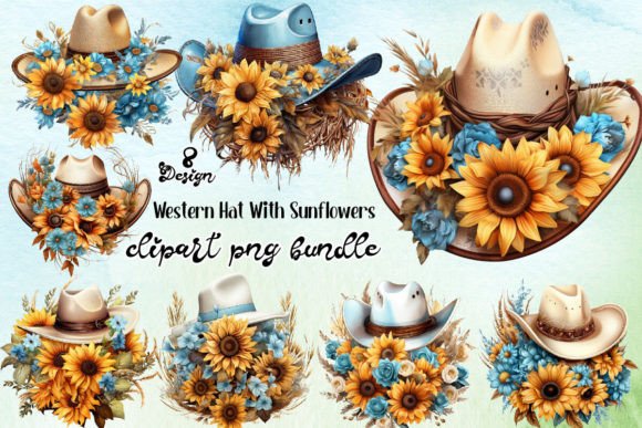 Download Western Hat with Sunflowers Clipart PNG - Sunflowers Collection