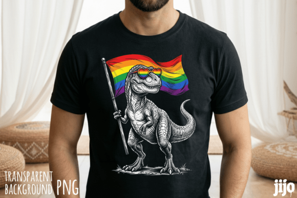 Download Trex Dinosaur Pride Flag PNG - Flag png Collection